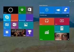Windows 10新增透明開始菜單 磁貼浮在桌面上