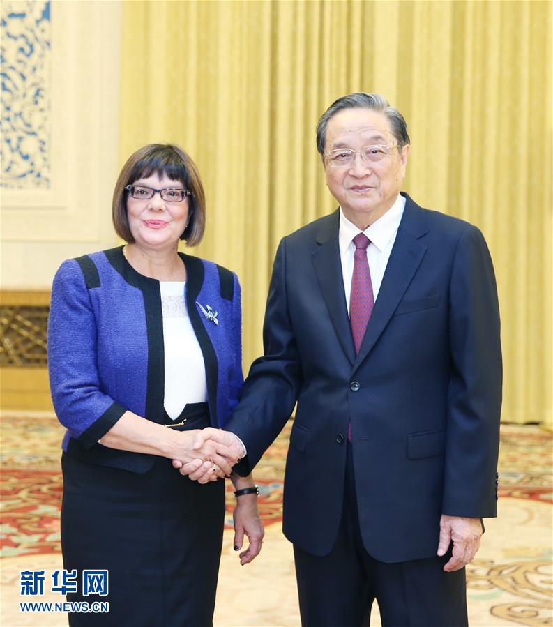 11月27日,全國政協主席俞正聲在北京會見塞爾維亞國民議會議長戈伊科維奇。新華社記者 姚大偉 攝 11月27日,全國政協主席俞正聲在北京會見塞爾維亞國民議會議長戈伊科維奇。新華社記者 姚大偉 攝