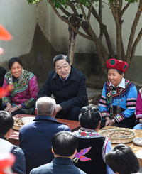 俞正聲在云南武定調研