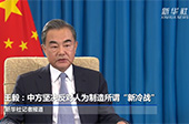 王毅:中方堅決反對人為制造所謂“新冷戰”